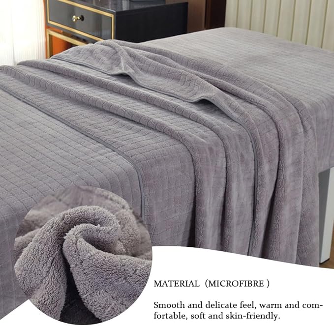 Morbuy Lenzuolo per Lettino da Massaggio Spa con Foro per Viso, in Microfibra Morbido Riutilizzabile Lavabili Copertura Protettiva per Lettino