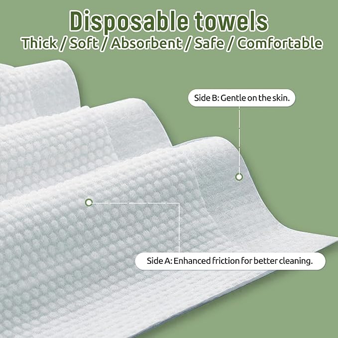 100pcs Asciugamani Usa e Getta 30 x 70cm, 60g/㎡ Asciugamano Monouso Asciugamani Tessuto non Tessuto Usa Getta Adatto per Parrucchiere Massaggi Cosmetologia e Pulizia