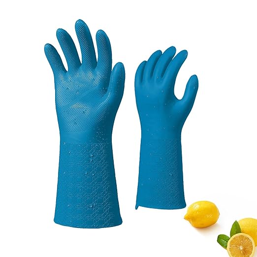 Guanti riutilizzabili resistenti agli agenti chimici,facili da indossare e da togliere,antiaderenti,resistenti da-10℃ a 100℃,5X più durevoli,3X più spessi per uso industrial