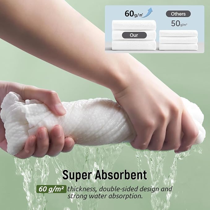 100pcs Asciugamani Usa e Getta 30 x 70cm, 60g/㎡ Asciugamano Monouso Asciugamani Tessuto non Tessuto Usa Getta Adatto per Parrucchiere Massaggi Cosmetologia e Pulizia