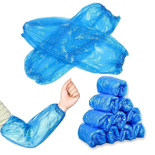 50 Pezzi Manicotti Monouso Impermeabili 40cm Copribraccia Protettivi per Doccia Gesso Tatuaggi Laboratorio Cliniche Uso Professionale Braccio Protezione Acqua Bagno Resistente