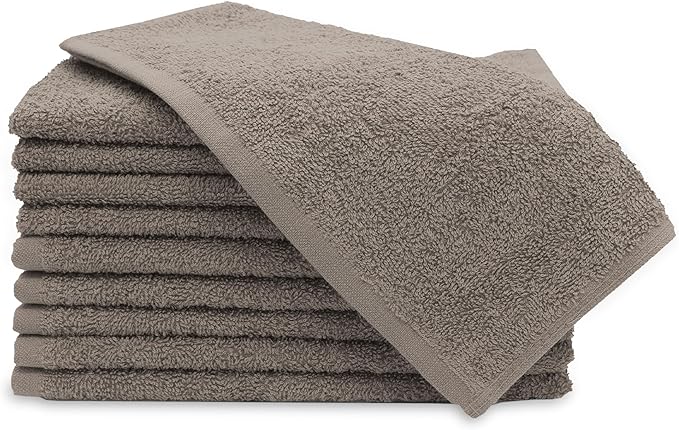 10 asciugamani per ospiti - piccole lavette morbide in 30x50 cm - lavabili a 60°C - cotone - fango - qualità alberghiera